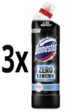 Domestos Zero Limescale Blue Toilet Cleaner 750ml x3 Powerful Limescale Remover