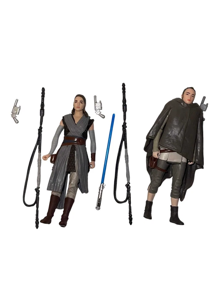 2015/2017 STAR WARS FORCE AWAKENS & LAST JEDI Lot of 7 REY/LUKE Figures NEW Read - Image 3 of 4
