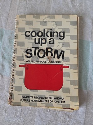Spiral Bound Cooking Up A Storm  Cookbook 1982 Favorite Recipes Of Oklahoma