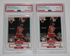 1990 Fleer Basketball Card #26 MICHAEL JORDAN Chicago Bulls PSA 9 MINT & 8 NM-MT