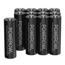 POWEROWL Rechargeable AA Batteries, 2800mAh High Capacity Double A 12 Count