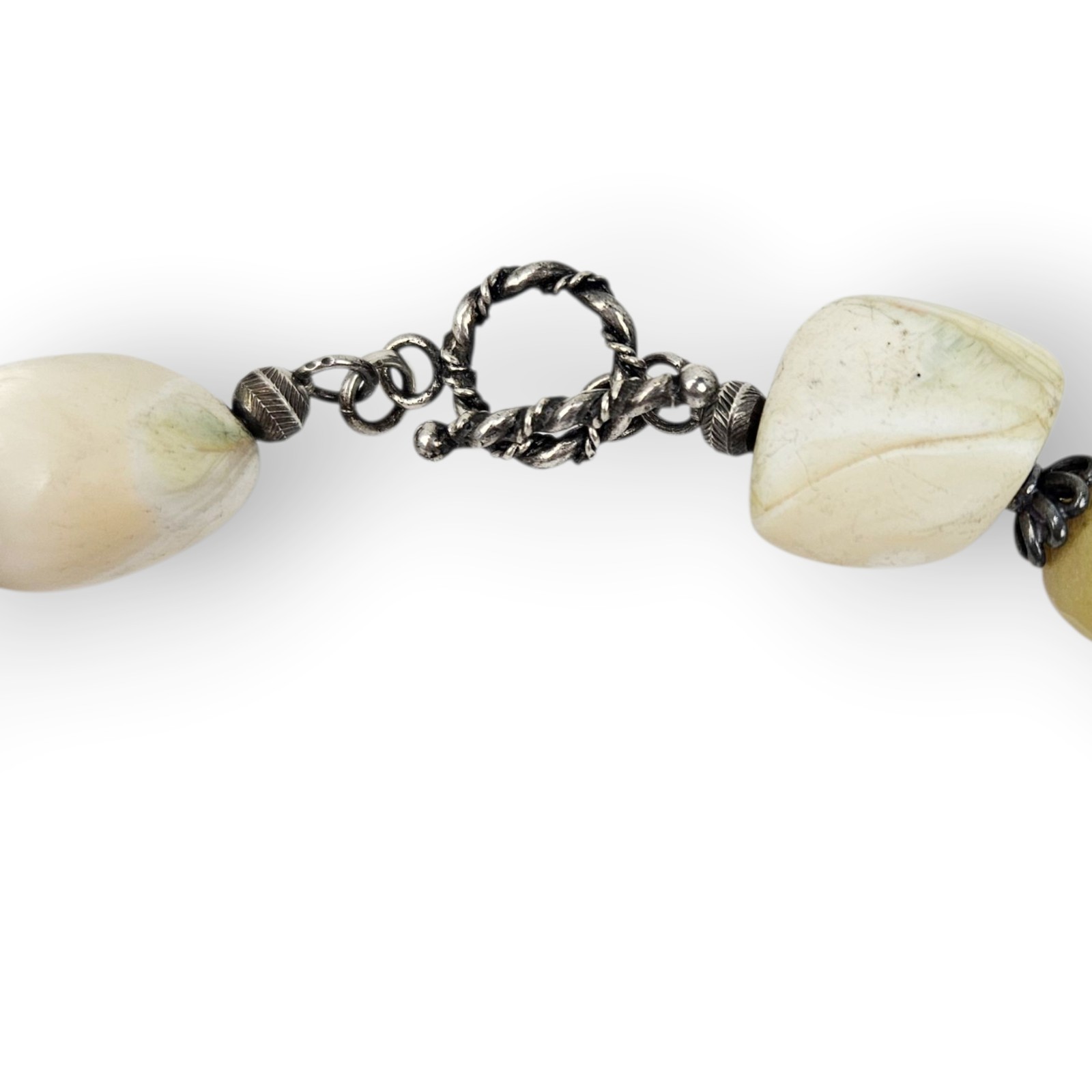 Asymmetrical Stone Beaded Chain Statement Necklac… - image 11