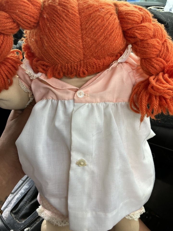 Cabbage Patch Kids Doll Red Orange Hair Braided Pigtails One Dimple