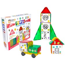 Tytan Magnetic Learning Tiles  Building Block Kit - STEM Certified Toys 60 Pcs