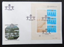 Azores 1984: Bl. 5, "EUROPA CEPT" a. FDC/First Day Cover "P. DELGADA 2.5.84"