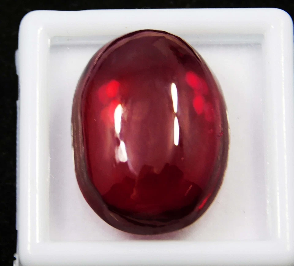 Natural Madagascar Red Ruby 33.30 Ct Oval Cabochon Cut Certified Loose Gemstone - Image 2 of 4
