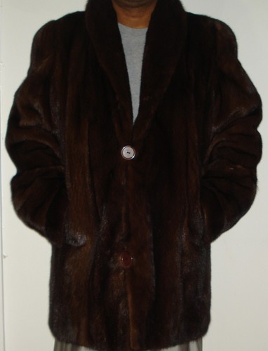 Men's American Legend Mahogany Mink Fur Jacket / Coat Size 42-44 FREE SHIPPING - Picture 2 of 8