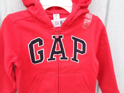 New Gap Arch Zip Hoodie Red Size 2T 3T 4T 5T 2 3 4 5 years Logo Boys Girls - Picture 10 of 16