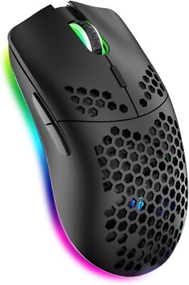 Wireless Gaming Computer Mouse RGB Illuminated 3400 DPI 6 Button USB for PC C322