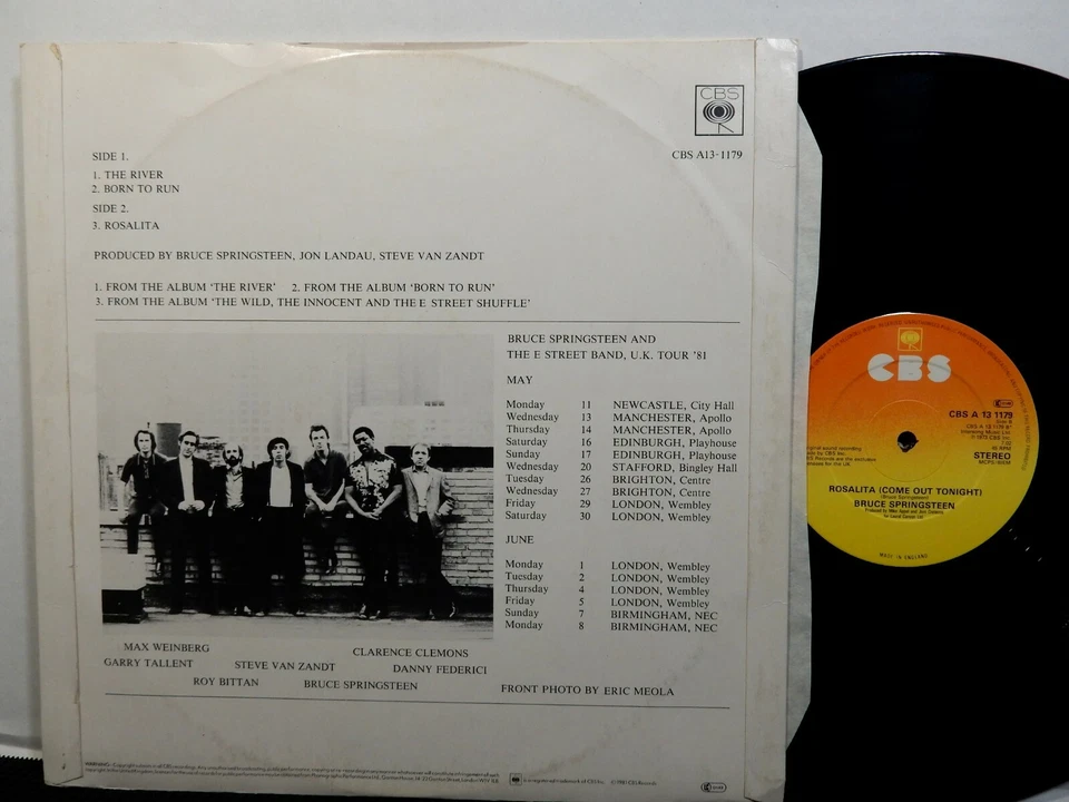 BRUCE SPRINGSTEEN EP The River Born To Run Rosalita CBS STEREO 1975 UK England Foto 2 de 2