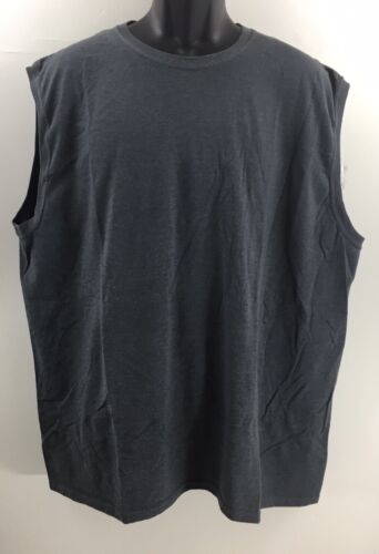Mens Shirt Size 2XL Gray Sleeveless Tee T Shirt Sports Wear Platinum - Photo 1/8