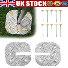 2 Sets Camper Van Awning Leg Plates + Pegs For Fiamma/Omnistor/Thule Motorhome