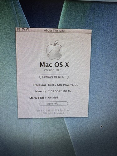 Mac Pro G5 A1117 Dual Core 2.0 Late 2005 Ge force 6600LE Works Great - Afbeelding 7 van 13