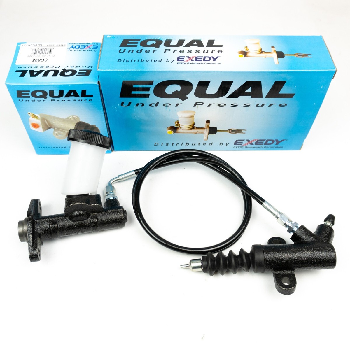 Exedy Master & Slave Cylinder & Stainless Clutch Line Kit For 90