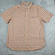 Columbia Men's Shirt L Vented Nylon Plaid Omni-Shade Sun Protection Size Large