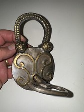 Morrocan Padlock With Brass Overlay