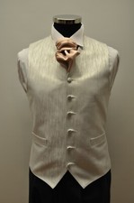 Men's and Boy's Waistcoats in a Silver Wave Design, Ideal For Weddings