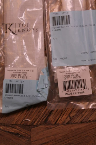Top Knobs M1157 Nouveau III Collection 6-5/16 in. Square Bar Pull LOT/2 - Picture 3 of 3