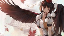 Landscape anime girls touhou shameimaru aya ina wings Custom Gaming Mat Desk