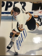 Vancouver CANUCKS Pavel BURE#10 Signed NJ Discd 8X10 437 GOALS 342 As COA HOF 12
