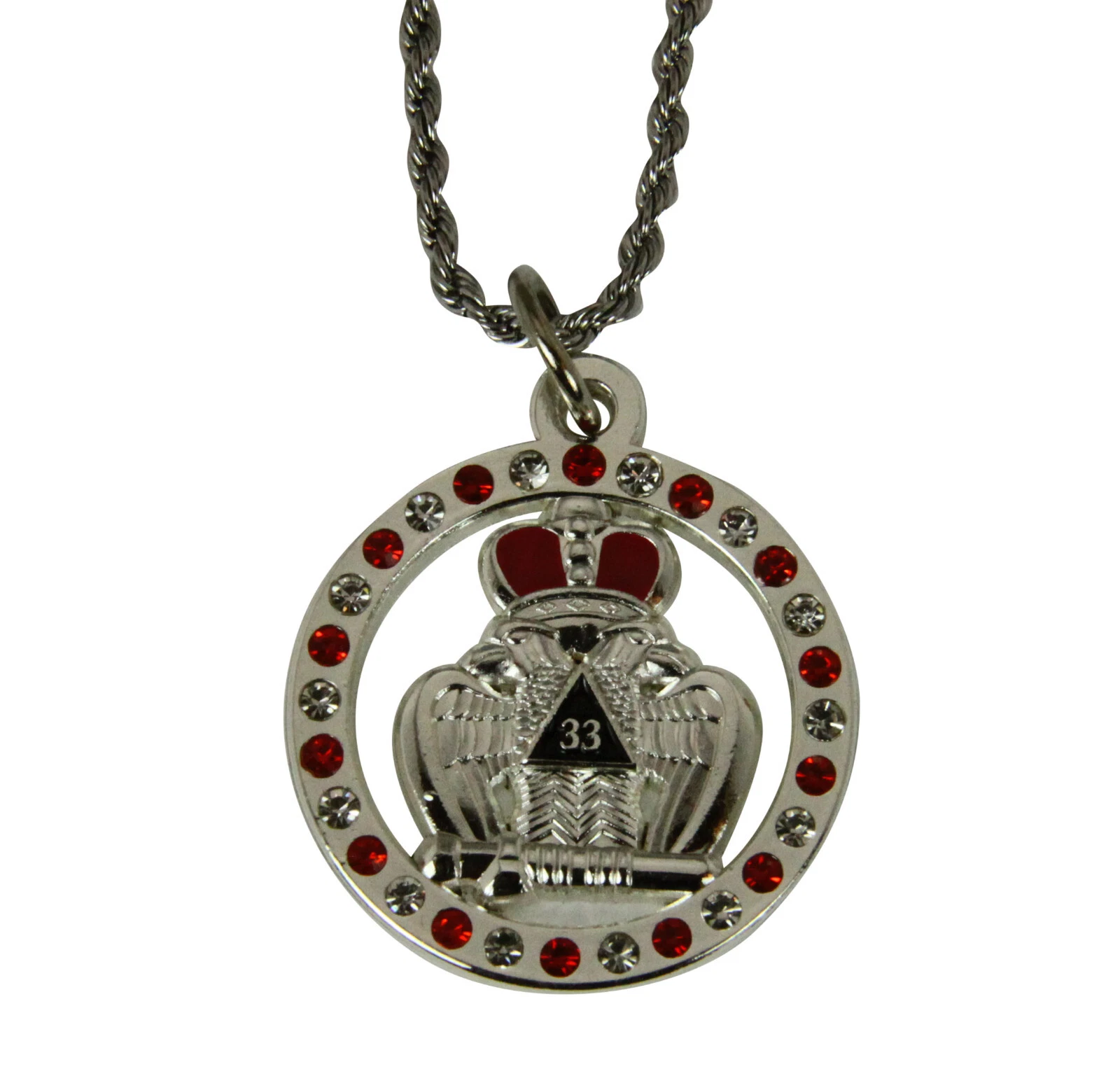 4031979 33 degrés Rite Écossais Pendentif Collier 33ème Trente Trois Suprême