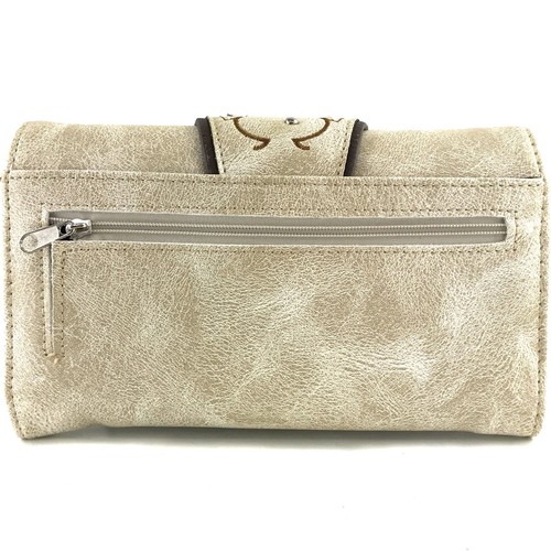 Justin West Concealed Carry Paisley Flower Buckle Embroidered Laser Cut Handbag - Picture 10 of 92
