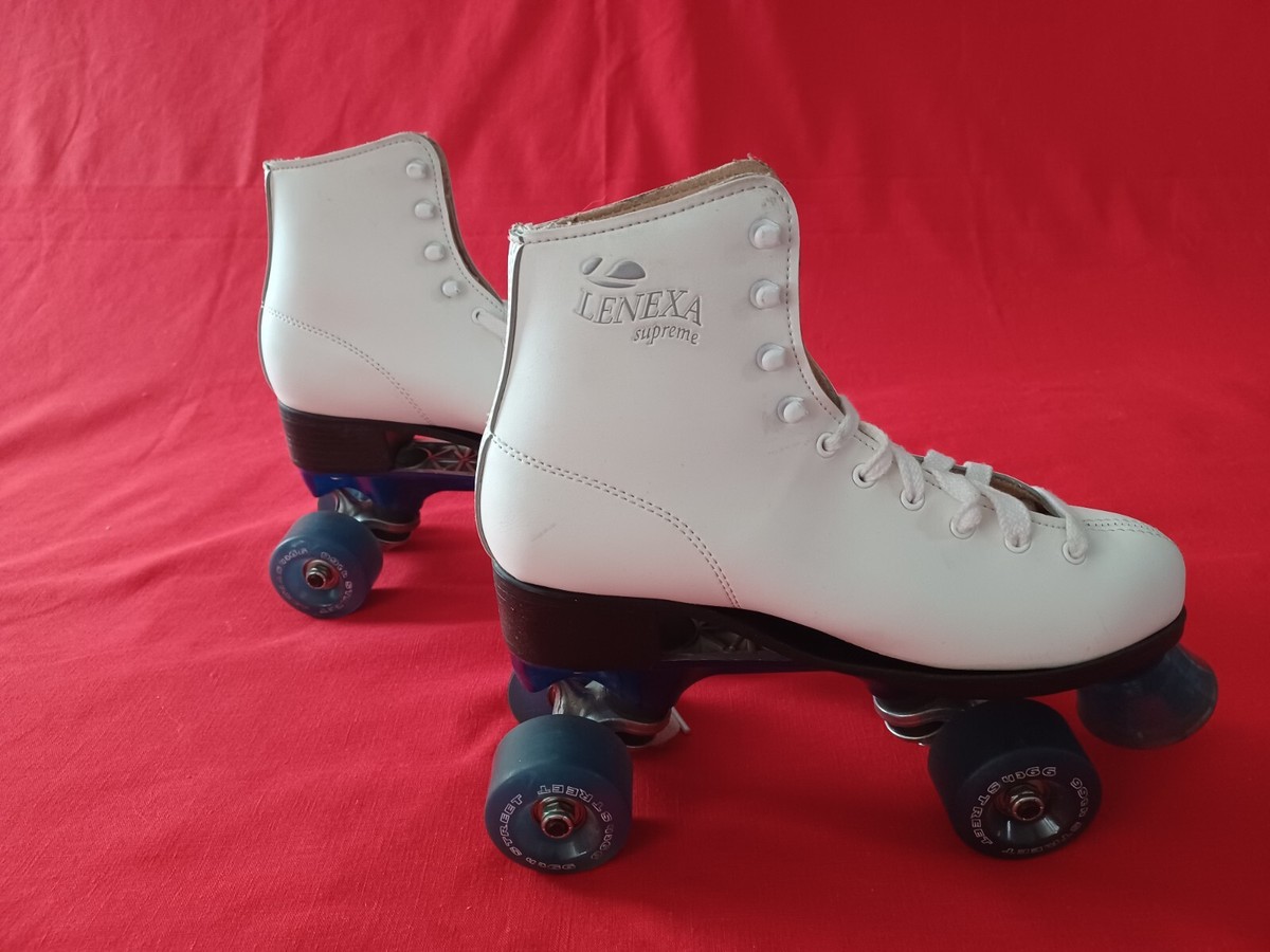 Lenexa Supreme Roller Skates Women's size Anondized Blue Plates