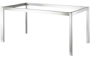 Wesco Tischgestell T50 2000 Edelstahloptik gebürstet 1988x988x720mm Gestell neu