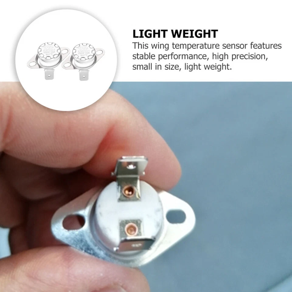 2PCS Metal KSD301 Thermostat Thermal for Coffee Maker Bimetal Snap Disc - Image 4 of 4