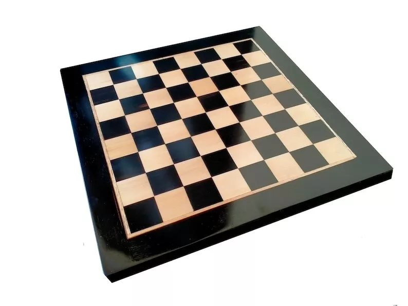 Classic Wooden Tournament chess set on black background