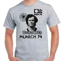 FIFA WORLD CUP GERMANY 1974 - BECKENBAUER Gray Sublimated T-SHIRT - Ask for Size