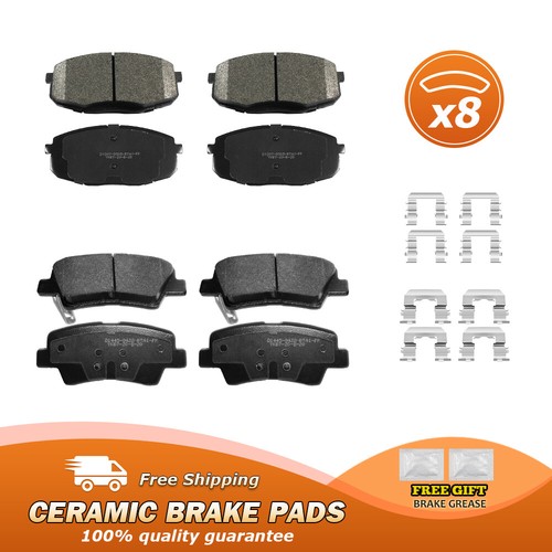 For 2014 2015 2016 Kia Soul Front and Rear Ceramic Disc Brake Pads Set