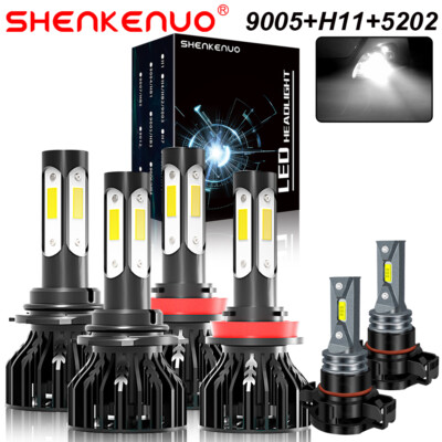 For Chevy Colorado 2015-2022 Car LED Headlight High Low Beam Fog Light Bulbs Kit