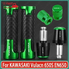 3PCS Handle Grips Handle Bar End Cap Tire Valve For KAWASAKI Vulacn 650S EN650
