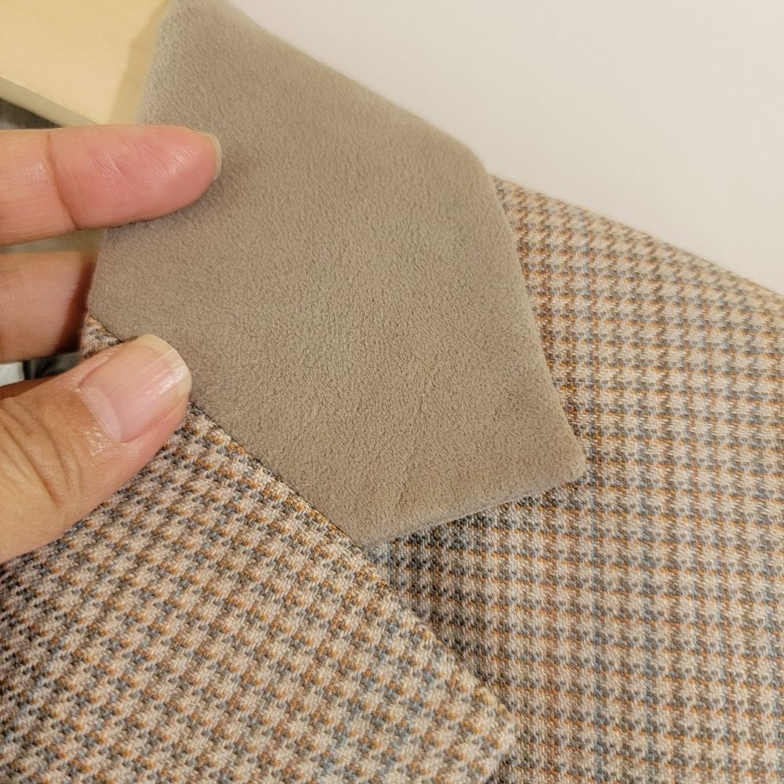 PENDLETON Beige Houndstooth 100% Wool Single Brea… - image 4