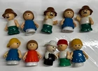 Vintage Fisher Price Little People Movable Arms, Head Lot Of 11