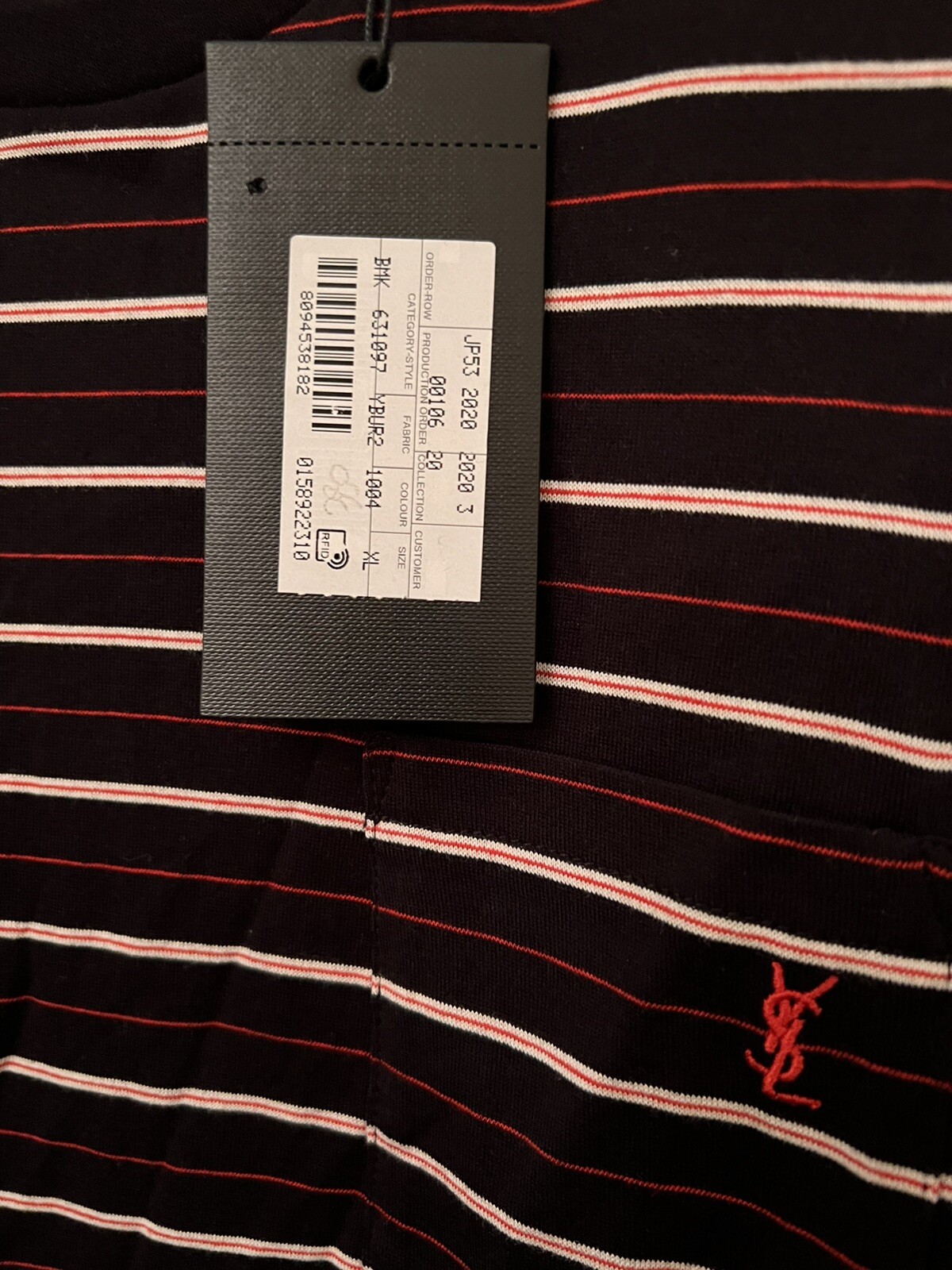 SAINT LAURENT T shirt uomo YSL nuova con etichette taglia X Large