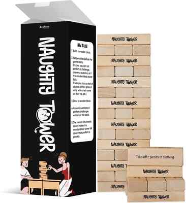 54Pcs Block Tower Games Naughty Dating Building Blocks Tower Stacking Game