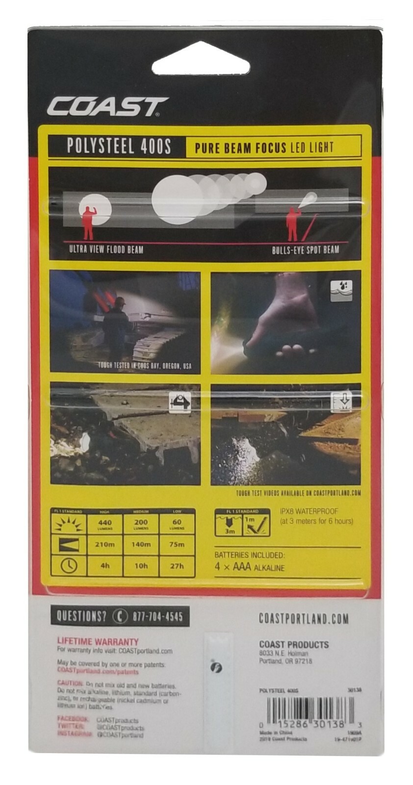 COAST PolySteel 400 Swivel 4 x AAA Flashlight 30138 for sale online eBay