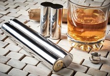 Engraved Cigar Case Tube Holder Hip Flask Pocket With Gold  Personalised Gifts
