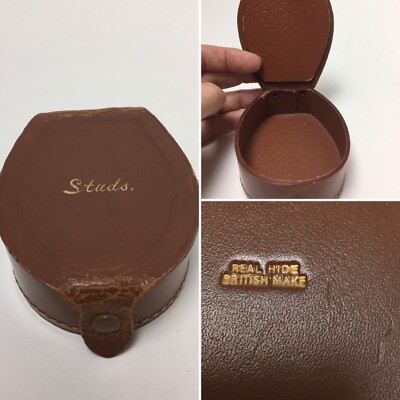 Herren Vintage Leder Box für Nieten Reise oder Schminktisch Waschtisch