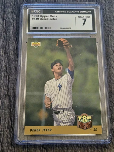 DEREK JETER 1993 UPPER DECK #449 RC CGC 7 NEAR MINT