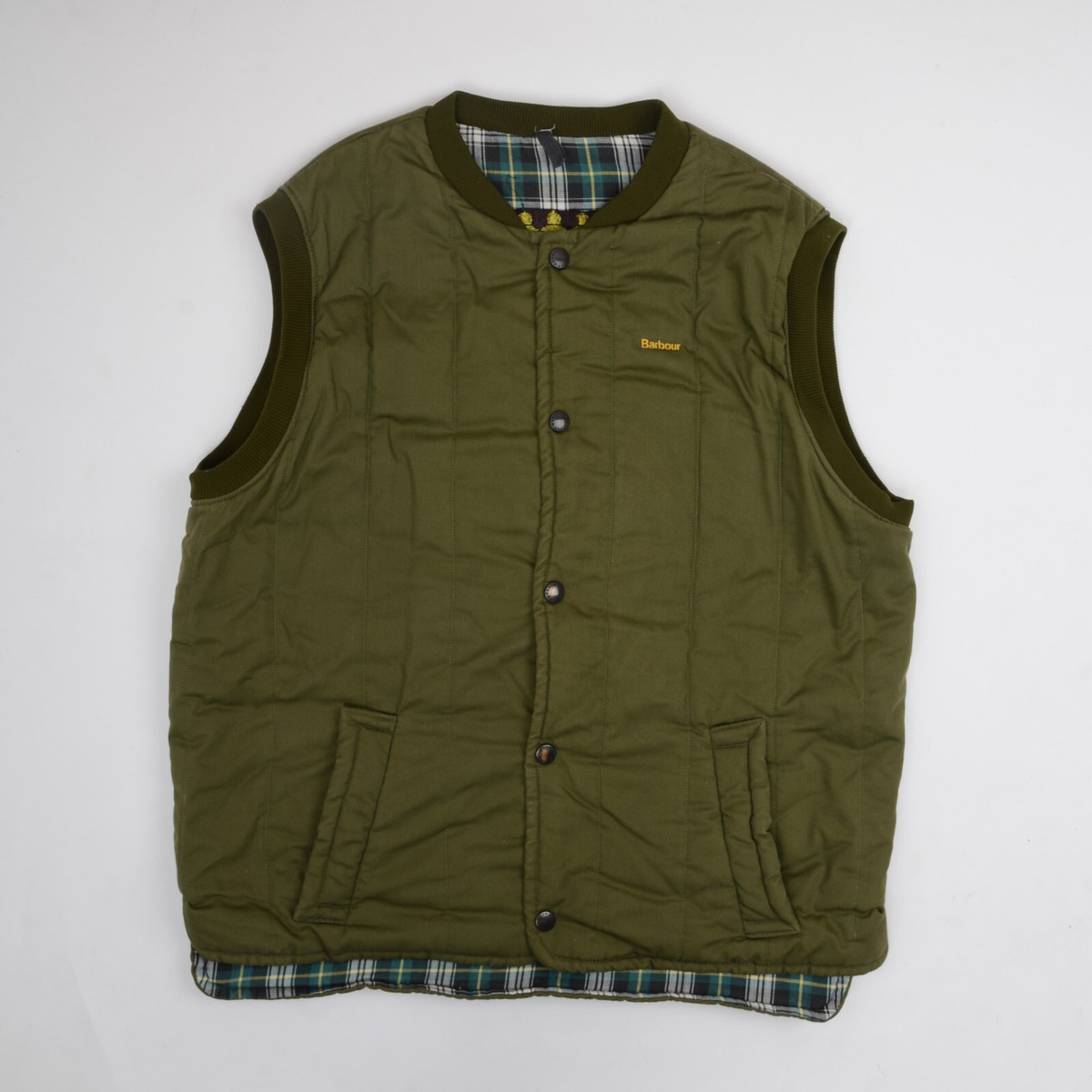 Vintage Barbour Trekker waistcoat XL OLIVE GREEN made in England k 
