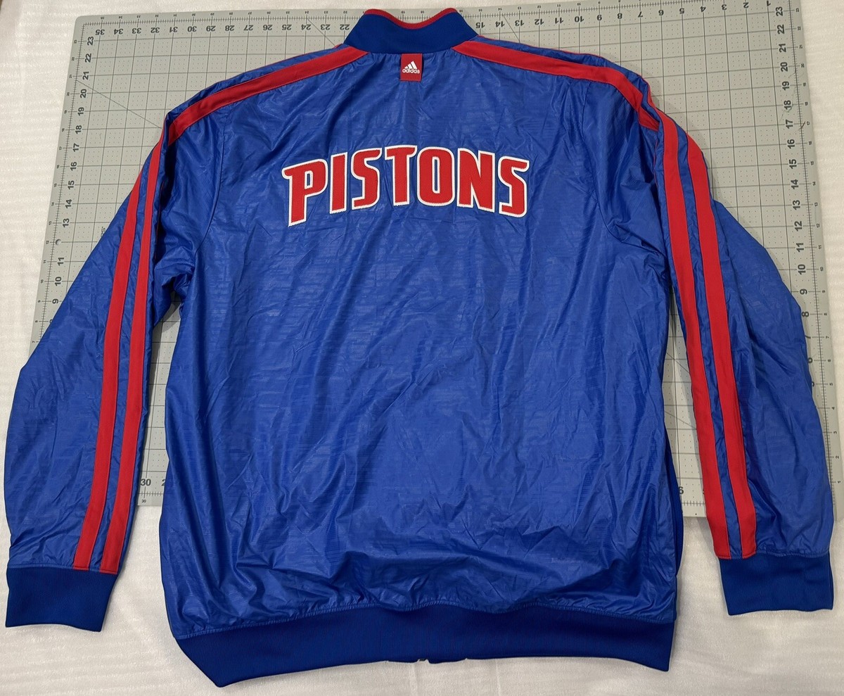Detroit Pistons XL Blue Adidas Full Zip Warmup Jacket | eBay