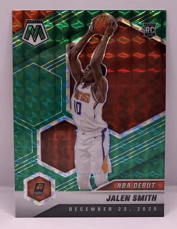 Jalen Smith 2020-21 Panini Mosaic RC NBA Debut Green Prizm Suns #275