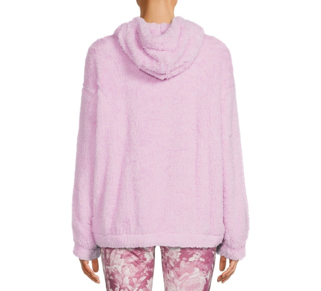 Athletic Works Womenu0026#039;s Soft Plush Faux Sherpa Pullover Hoodie, Pink,  Size S 4-6 | eBay