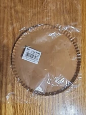 Country Primitive Rusty Tin Fluted Pillar Candle Pan 5 3/8"