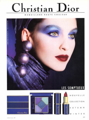 1988 Dior Tyen eyeshadow lips lipstick Les Somptueux makeup 1-page