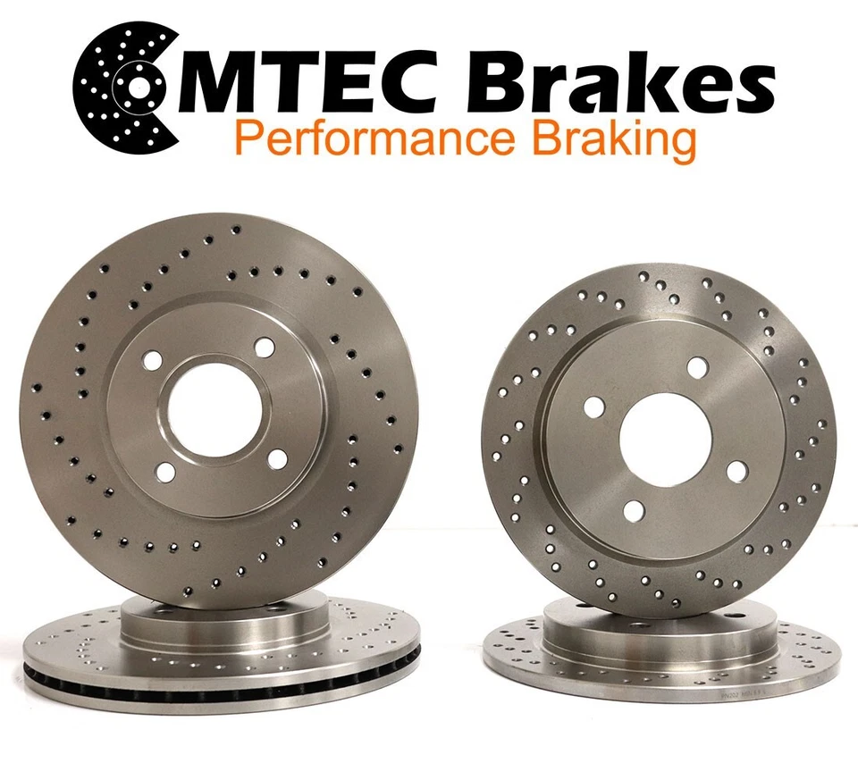 Ford Fiesta ST180 ST200 2012- Drilled Front Rear Brake Discs & MTEC Pads - Image 2 of 4