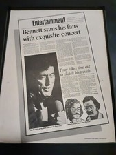 Tony Bennett Toronto 1978 Rare Original Concert Promo Poster Ad Framed!
